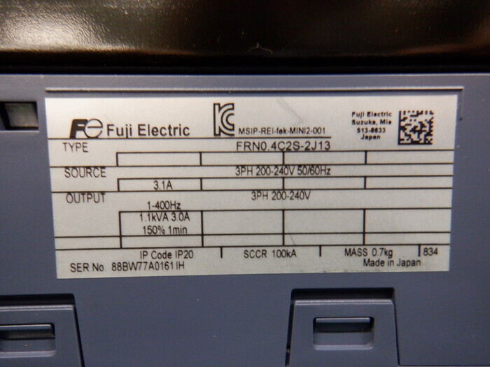 후지 전기 FRN0.4C2S-2J13 인버터 상세 이미지 - ASKINDEX 코리아