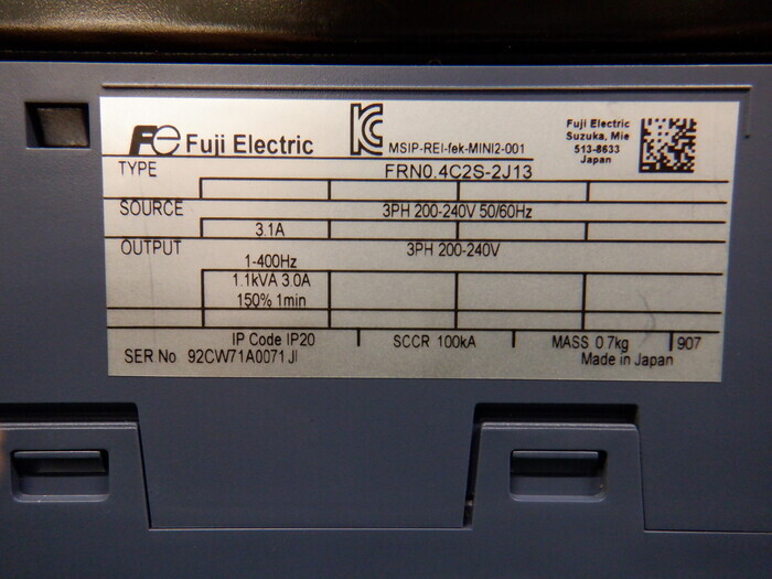 후지 전기 FRN0.4C2S-2J13 인버터 상세 이미지 - ASKINDEX 코리아