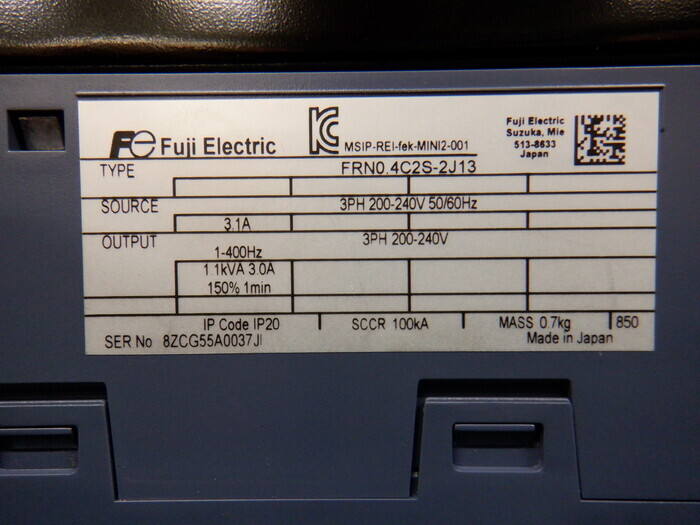 후지 전기 FRN0.4C2S-2J13 인버터 상세 이미지 - ASKINDEX 코리아
