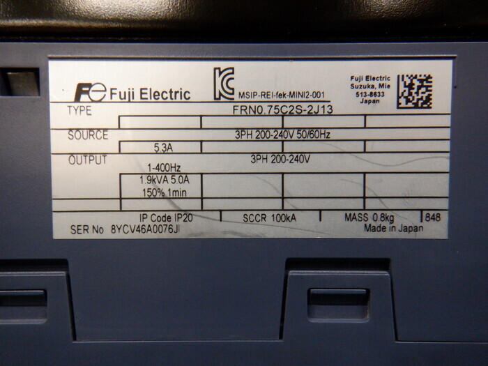 후지 전기 FRN0.75C2S-2J13 인버터 상세 이미지 - ASKINDEX 코리아