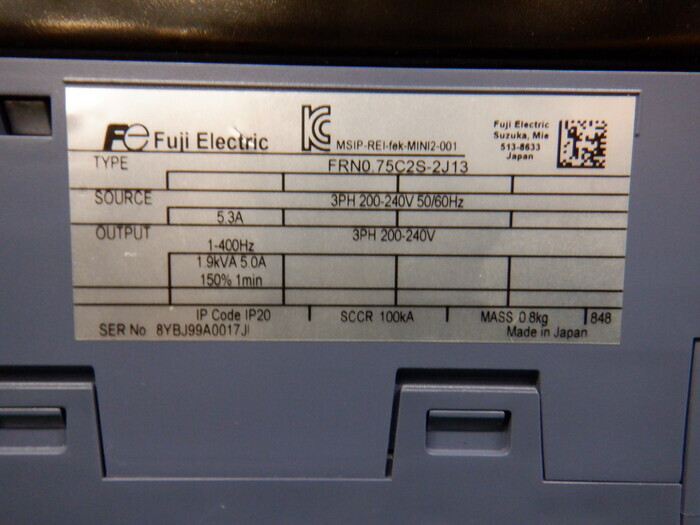 후지 전기 FRN0.75C2S-2J13 인버터 상세 이미지 - ASKINDEX 코리아